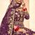 royal purple net embroidery work  sequined cording & stone work. semi stitched suit