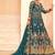 emerald green net embroidery work  sequined cording & stone work. semi stitched suit