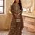brown viscose embroidery & sequins semi stitched suit