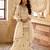 off white viscose embroidery & sequins semi stitched suit