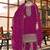 rani pink silk blend designer embroidery work  hand work semi stitched suit