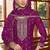 rani pink silk blend designer embroidery work  hand work semi stitched suit