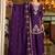 purple silk blend designer embroidery work  hand work  mirror work semi stitched suit