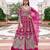 rani pink net embroidery work  beads  sequins  stone semi stitched suit