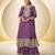 violet chiffon embroidery work & sequins semi stitched suit