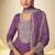 violet chiffon embroidery work & sequins semi stitched suit