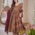 brown cotton silk heavy digital print semi stitched suit