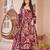 maroon cotton silk heavy digital print semi stitched suit