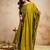olive green silk blend embroidery work semi stitched suit