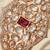 Gold plated ruby red kundan bracelet