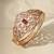 Gold plated ruby red kundan bracelet
