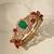 Gold plated green stone kundan bracelet
