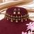 Gold plated navy blue floral coined choker set