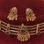 Gold plated multicolor stones choker set