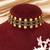 Gold plated mint green coined choker set