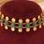 Gold plated mint green coined choker set