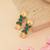 Gold plated mint green coined choker set