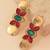 Gold plated multicolor coined choker set