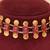 Gold plated pink beaded coined choker set