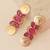 Gold plated pink beaded coined choker set