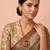 Gold plated green stones laxmi haar necklace set