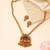 Gold plated green stones laxmi haar necklace set