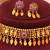 Gold plated pink stones choker set