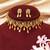 Gold plated green stones choker set