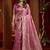 baby pink silk blend swarovski work festive wear saree