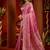 baby pink silk blend swarovski work festive wear saree