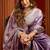 lavender silk blend swarovski work festive wear saree