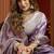 lavender silk blend swarovski work festive wear saree
