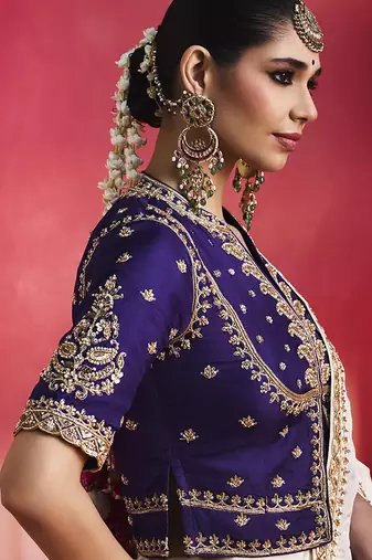 White fancy soft shimmering sequin stone work party wear saree