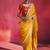 Orange fancy soft shimmering sequin stone work party wear saree