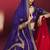 Navy blue fancy soft shimmering sequin stone work party wear saree