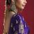 Navy blue fancy soft shimmering sequin stone work party wear saree