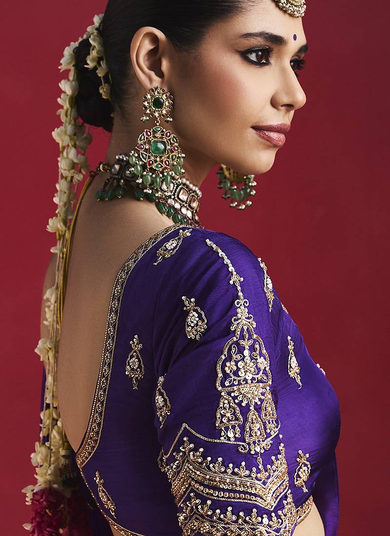 Navy blue fancy soft shimmering sequin stone work party wear saree