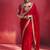 Red fancy soft shimmering sequin stone work party wear saree