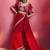 Red fancy soft shimmering sequin stone work party wear saree