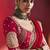Red fancy soft shimmering sequin stone work party wear saree