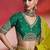 Olive fancy soft shimmering sequin stone work party wear saree
