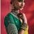 Olive fancy soft shimmering sequin stone work party wear saree