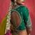 Olive fancy soft shimmering sequin stone work party wear saree