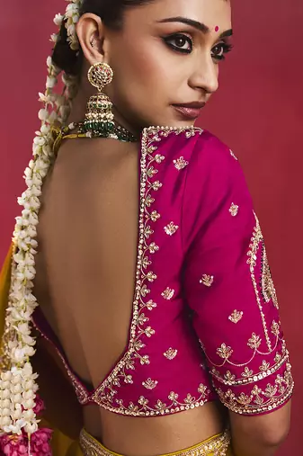 Mustard fancy soft shimmering sequin stone work party wear saree