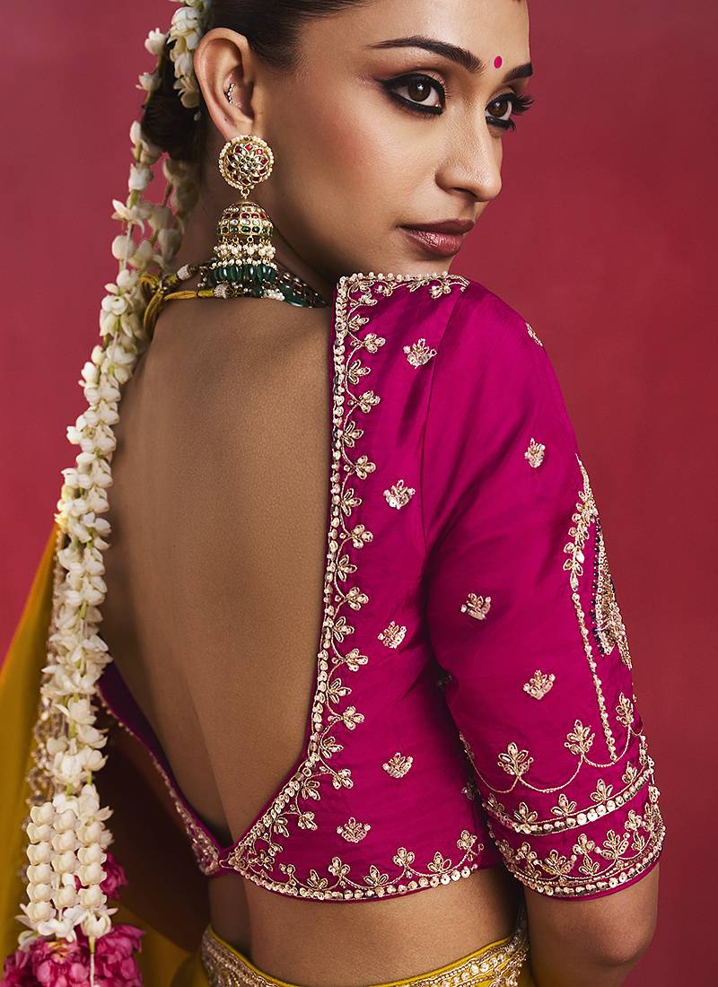 Mustard fancy soft shimmering sequin stone work party wear saree
