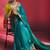 Peacock blue fancy soft shimmering sequin stone work party wear saree