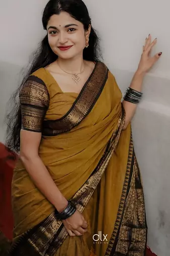 Yollow Black color art silk blend sarees with blouse