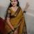 Yollow Black color art silk blend sarees with blouse