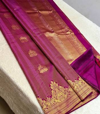 Pink color art silk blend sarees with blouse 2