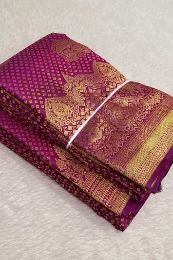 Pink color art silk blend sarees with blouse
